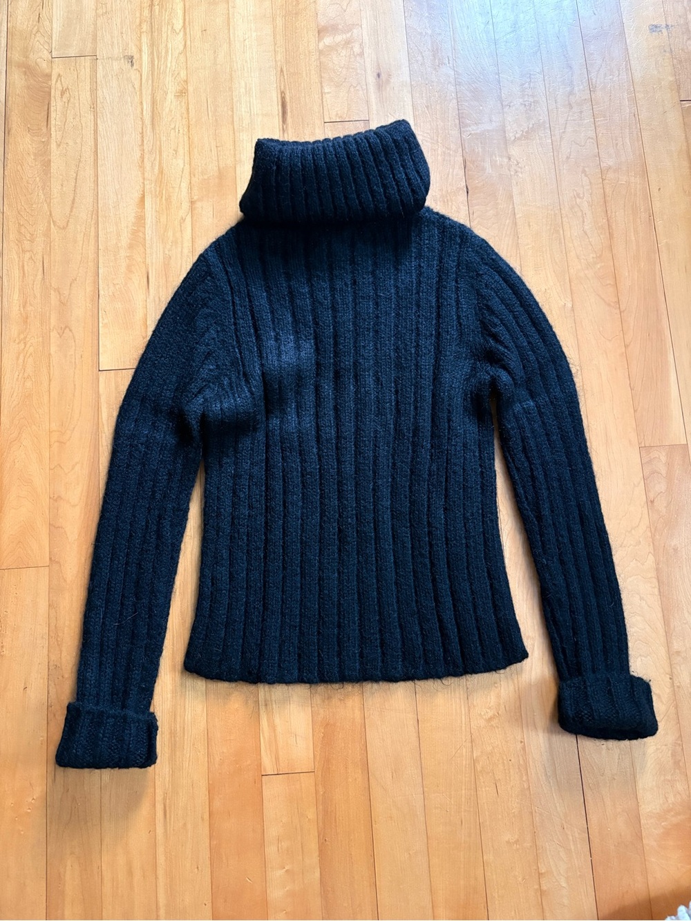 Ralph Lauren Black Ribbed Turtleneck Sweater